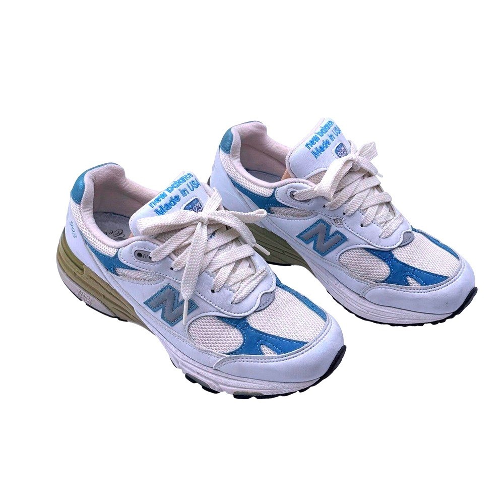 New Balance 993 Made in USA Women's 6 White Blue Heritage Running Sneakers
